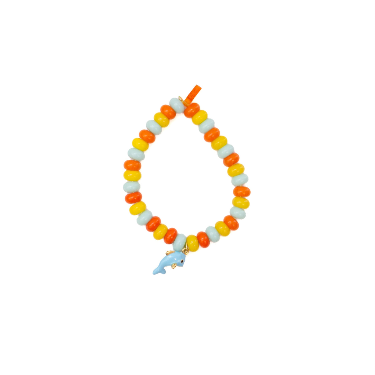 Delfín Azul | Cuentas Naranja, Amarillo y Aqua