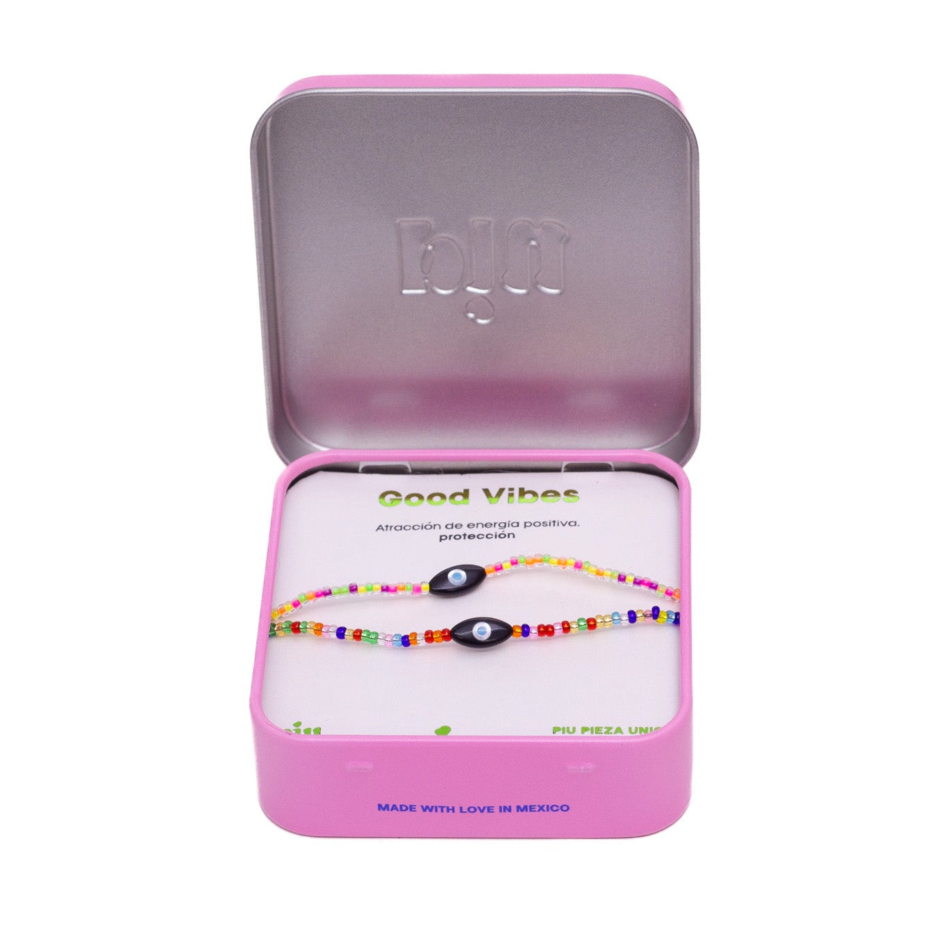 GOOD VIBES ONIX | SET DE 2 PULSERAS PARA REGALAR