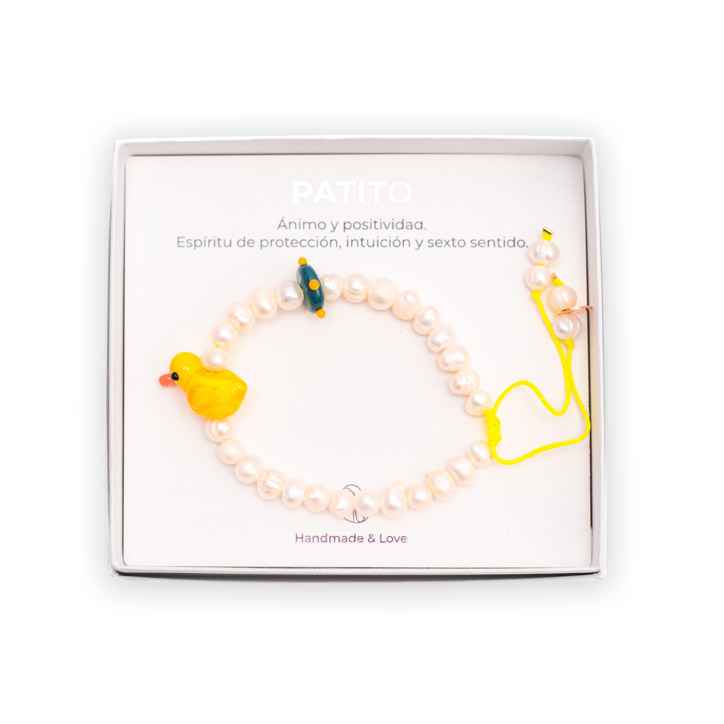 Patito | Perla blanca ajustable