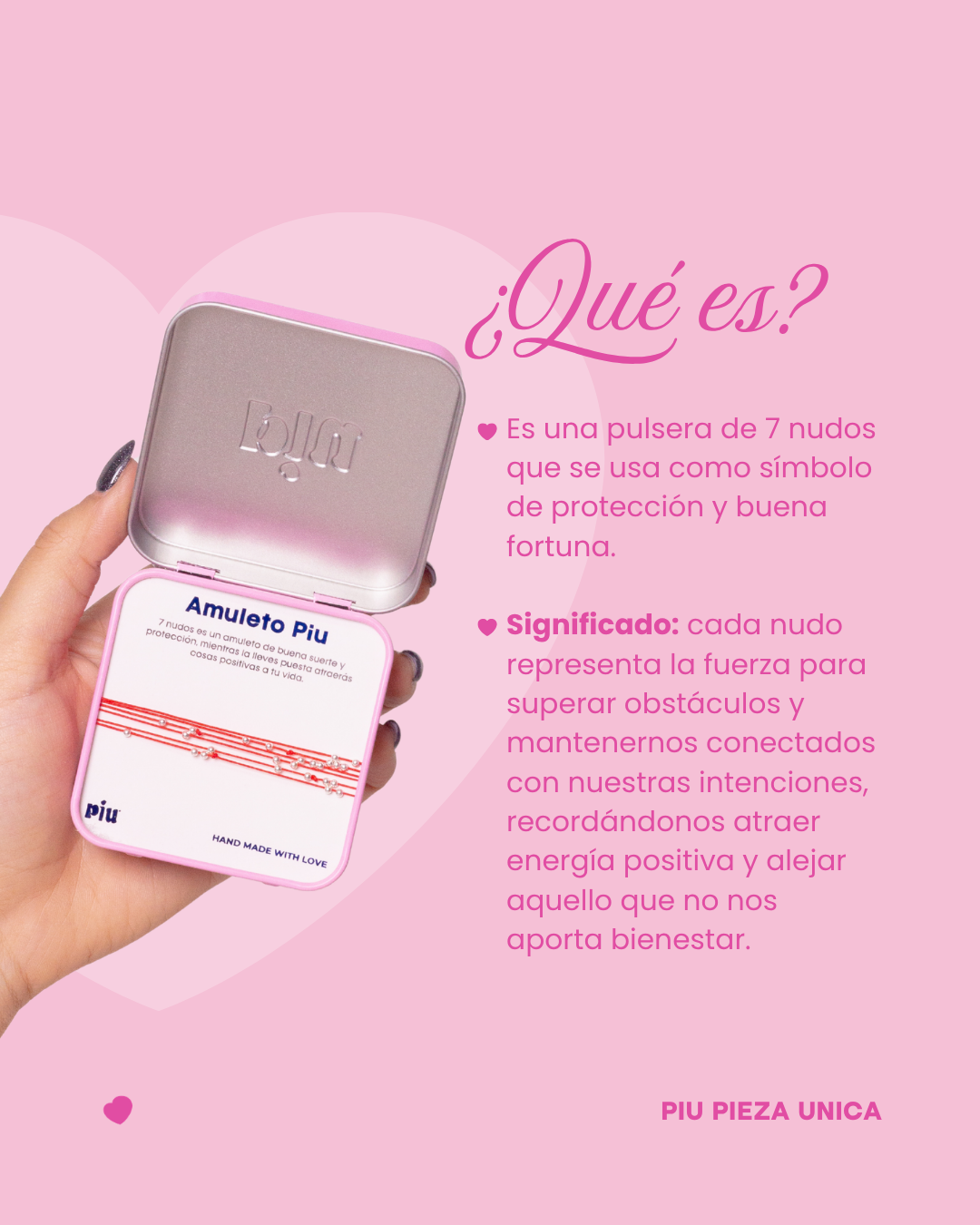 Amuleto Piu — Pulsera de 7 Nudos | Protección, Abundancia y Buena Suerte
