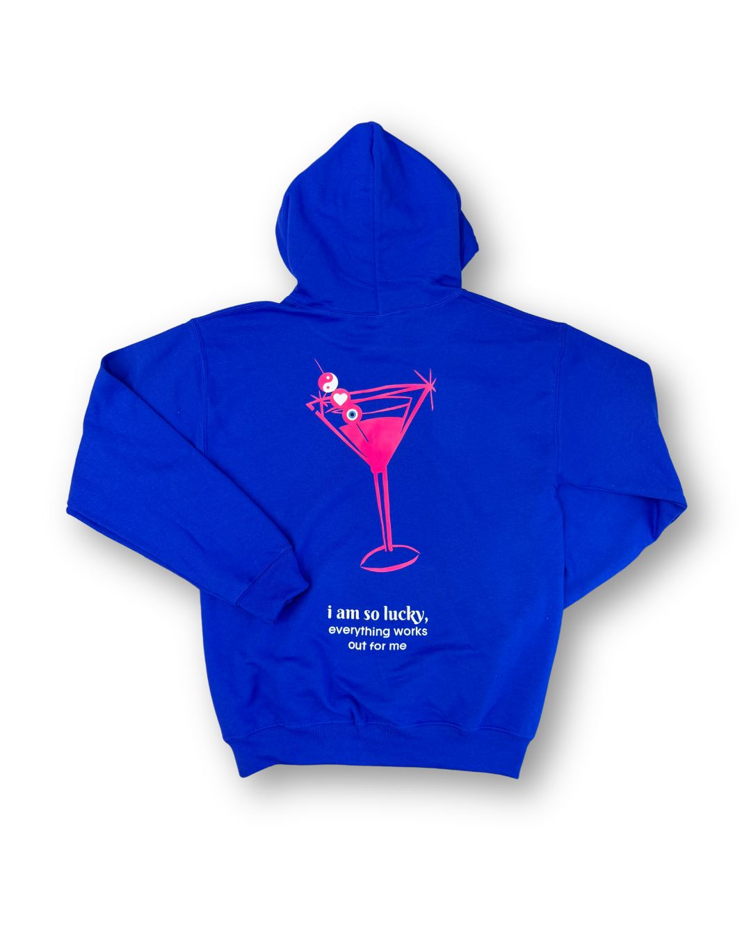 Hoodie Azul – “I Am So Lucky”